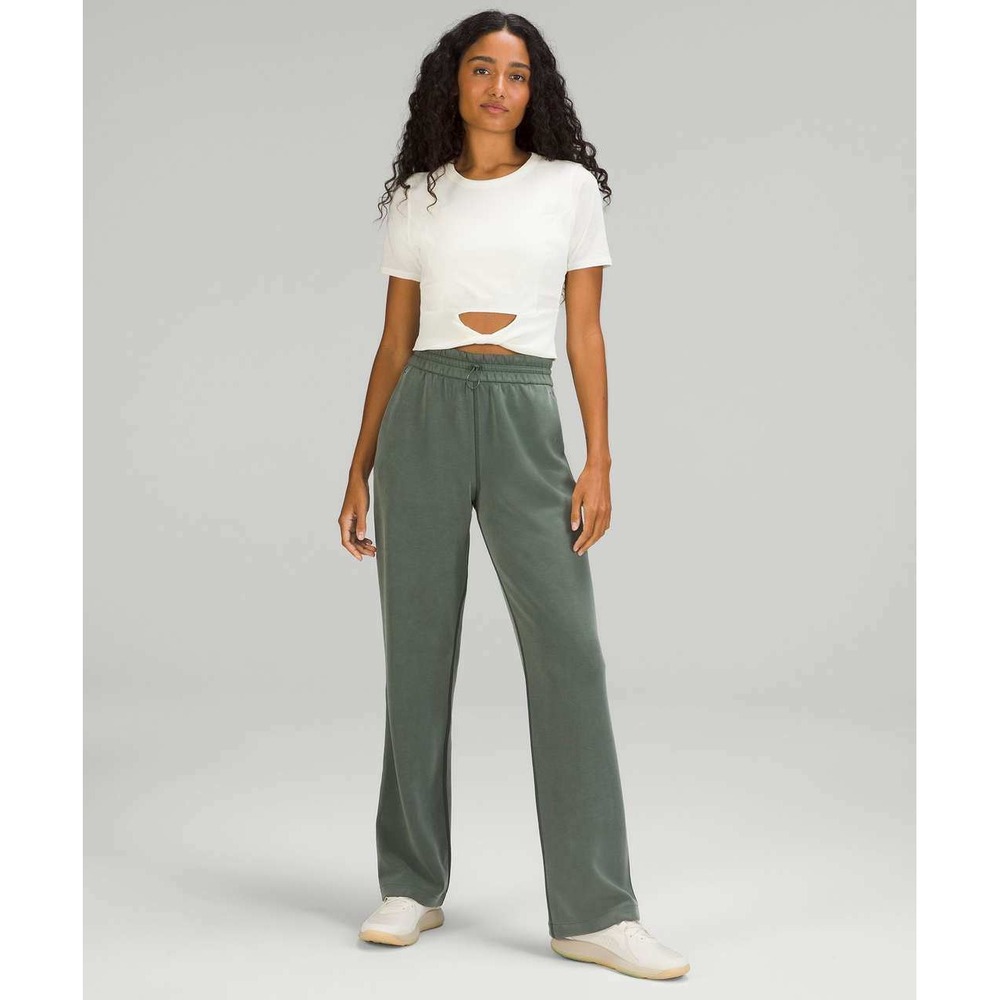 Lululemon Softstreme High-Rise Straight-Leg Pant Green LW5EGTS Size 8
